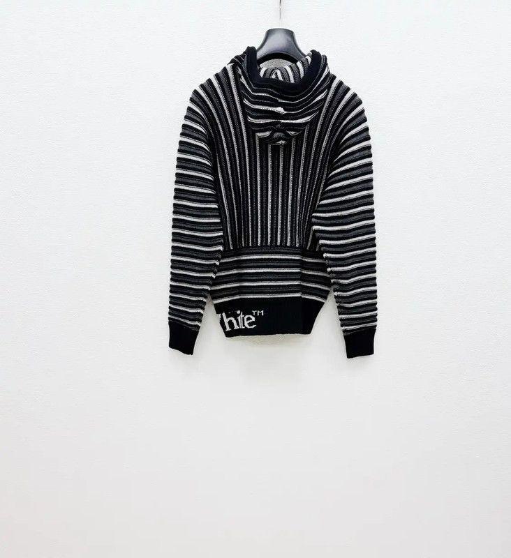 Off-White Off-White Black Wool Men's Long Sleeve Hoodie 0089 Size US XS / EU 42 / 0 - 4 Thumbnail