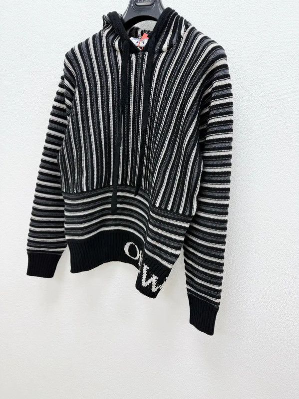 Off-White Off-White Black Wool Men's Long Sleeve Hoodie 0089 Size US XS / EU 42 / 0 - 2 Thumbnail