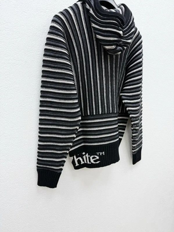 Off-White Off-White Black Wool Men's Long Sleeve Hoodie 0089 Size US XS / EU 42 / 0 - 5 Thumbnail