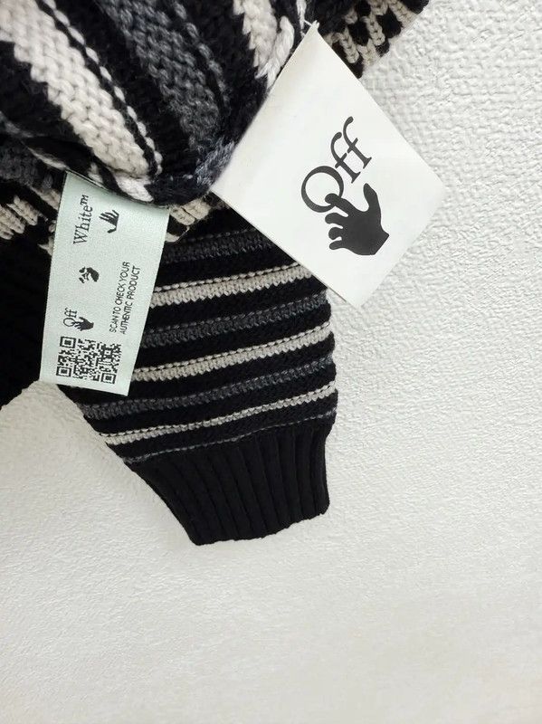 Off-White Off-White Black Wool Men's Long Sleeve Hoodie 0089 Size US XS / EU 42 / 0 - 6 Thumbnail