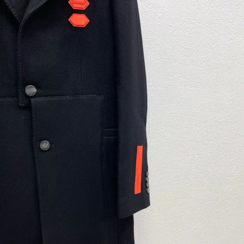Off-White Off-White Black Wool Winter Coat for Men 0089 Size US XS / EU 42 / 0 - 4 Thumbnail