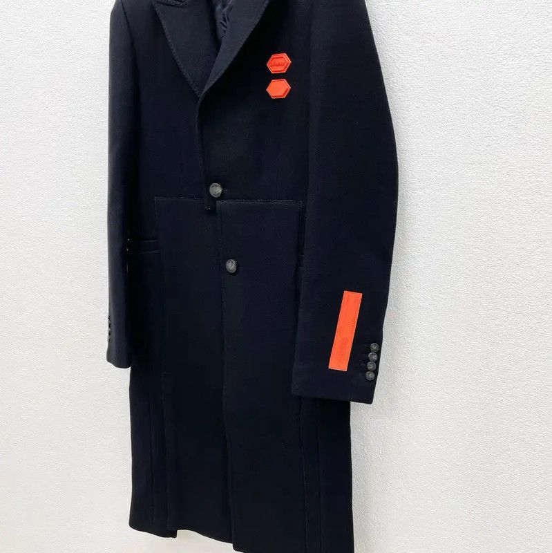 Off-White Off-White Black Wool Winter Coat for Men 0089 Size US XS / EU 42 / 0 - 3 Thumbnail