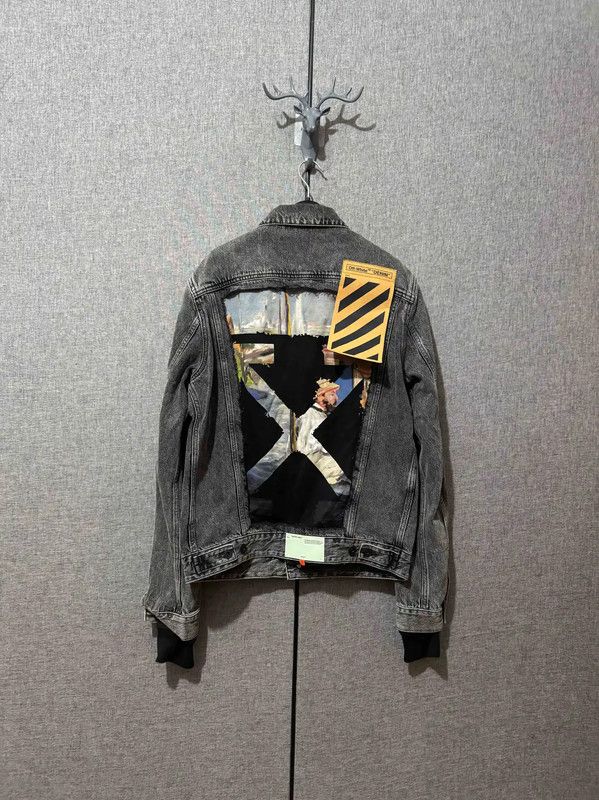 Off-White Off-White Men's Black Gray Embroidered Jacket 0089 Size US L / EU 52-54 / 3 - 2 Thumbnail