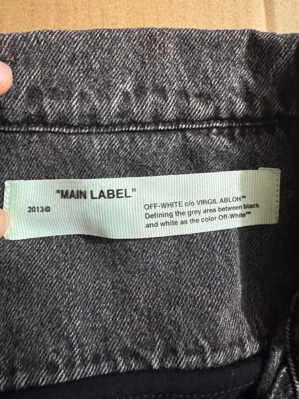 Off-White Off-White Men's Black Gray Embroidered Jacket 0089 Size US L / EU 52-54 / 3 - 4 Thumbnail