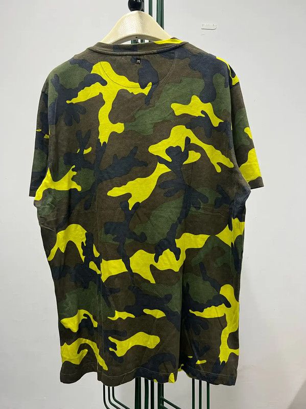 Valentino Valentino Camouflage Yellow Cotton T-Shirt 0089 Size US XL / EU 56 / 4 - 2 Thumbnail
