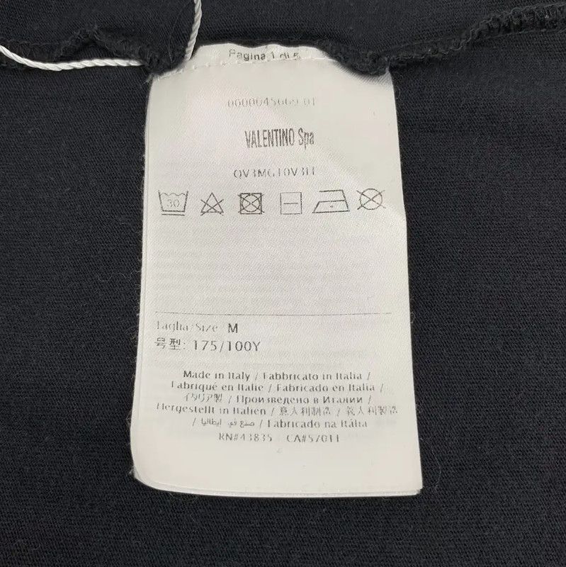 Valentino Valentino Black Cotton Men's T-Shirt 0089 Size US M / EU 48-50 / 2 - 6 Thumbnail