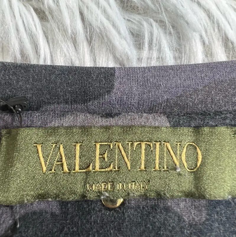 Valentino Valentino Gray Camo Cotton Men's T-Shirt 0089 Size US L / EU 52-54 / 3 - 3 Thumbnail