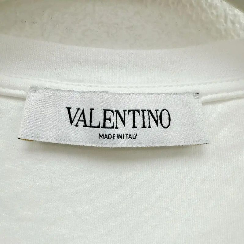 Valentino Valentino White Men's T-Shirt with Gold Logo 0089 Size US M / EU 48-50 / 2 - 3 Thumbnail