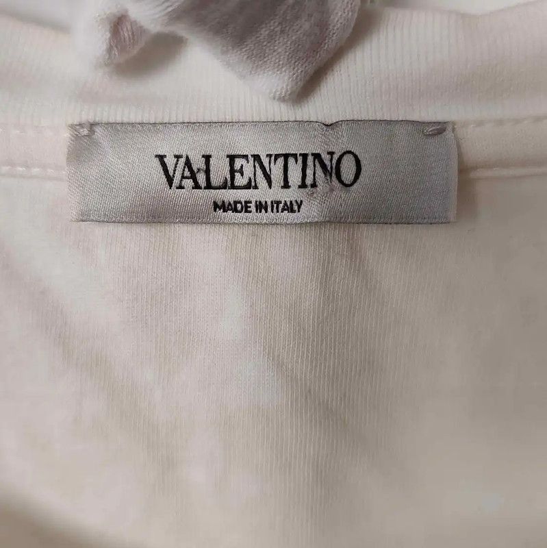 Valentino Valentino White Cotton Logo T-Shirt for Men 0089 Size US XXL / EU 58 / 5 - 3 Thumbnail