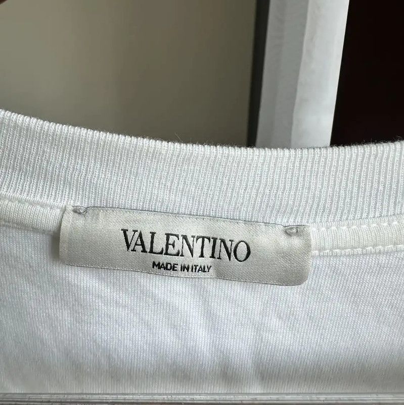 Valentino Valentino White Cotton Men's T-Shirt XL 0089 Size US XL / EU 56 / 4 - 4 Thumbnail