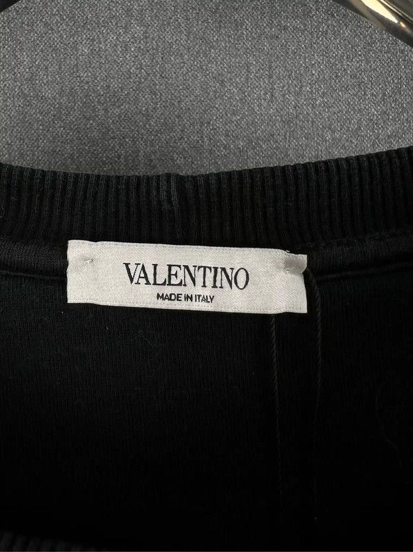 Valentino Valentino Black Men's Sweatshirt with VLTN Print 0089 Size US L / EU 52-54 / 3 - 3 Thumbnail