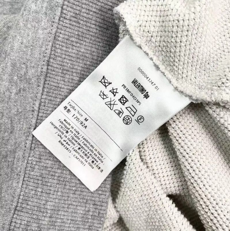 Valentino Valentino Gray Cotton Long Sleeve Sweatshirt 0089 Size US M / EU 48-50 / 2 - 4 Thumbnail