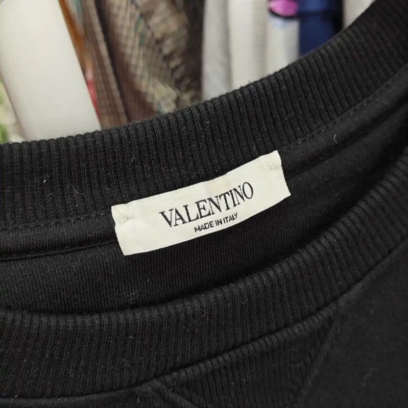 Valentino Valentino Black Cotton Men's Sweatshirt 0089 Size US S / EU 44-46 / 1 - 3 Thumbnail