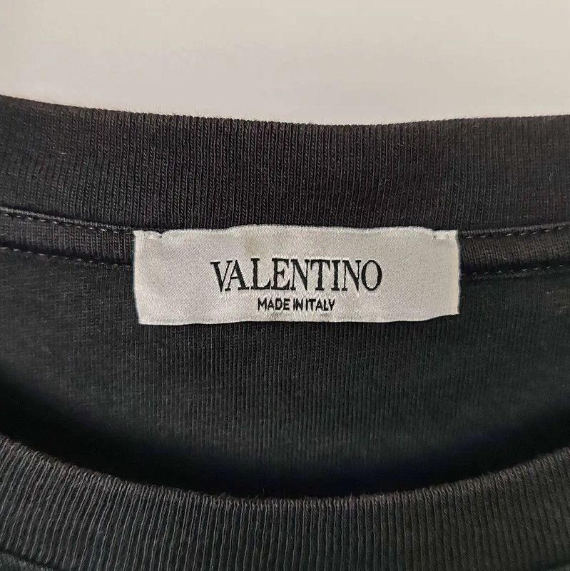 Valentino Valentino Black Cotton Men's T-Shirt 0089 Size US M / EU 48-50 / 2 - 3 Thumbnail