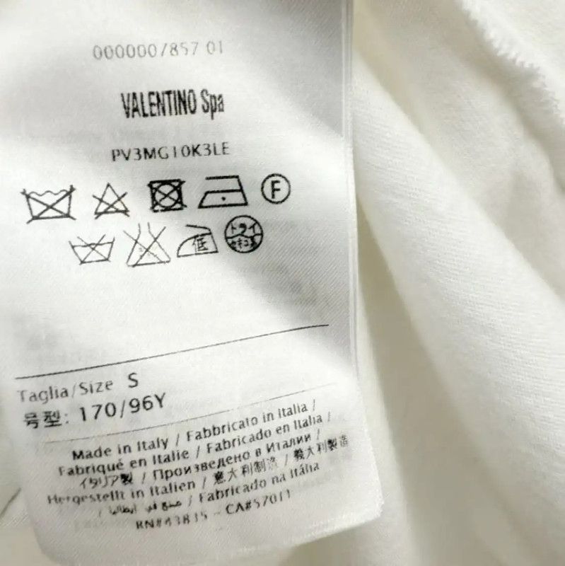 Valentino Valentino White Cotton Men's Short Sleeve T-Shirt 0089 Size US S / EU 44-46 / 1 - 4 Thumbnail