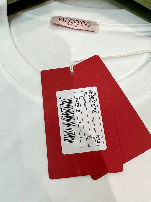 Valentino Valentino White Cotton T-shirt for Men 0089 Size US L / EU 52-54 / 3 - 5 Thumbnail