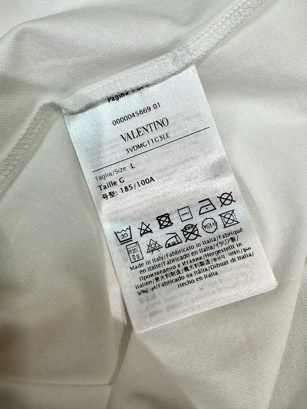 Valentino Valentino White Cotton T-shirt for Men 0089 Size US L / EU 52-54 / 3 - 6 Thumbnail