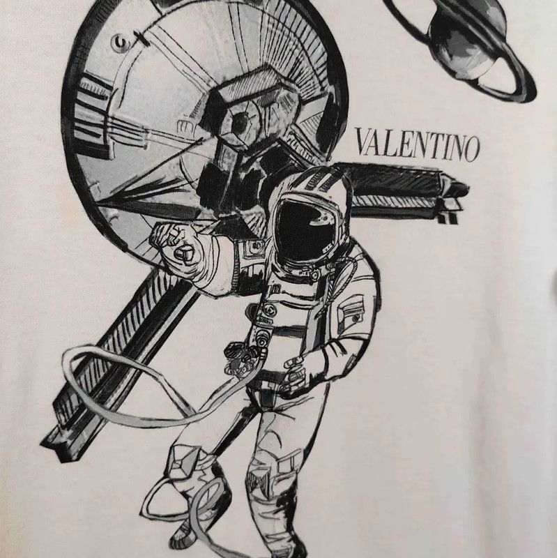 Valentino Valentino Men's Astronaut Graphic Cotton T-shirt 0089 Size US L / EU 52-54 / 3 - 4 Thumbnail
