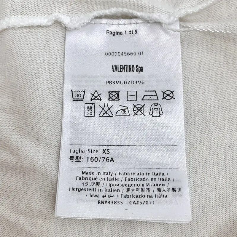 Valentino Valentino Men's White Cotton T-Shirt with Logo 0089 Size US XS / EU 42 / 0 - 7 Thumbnail