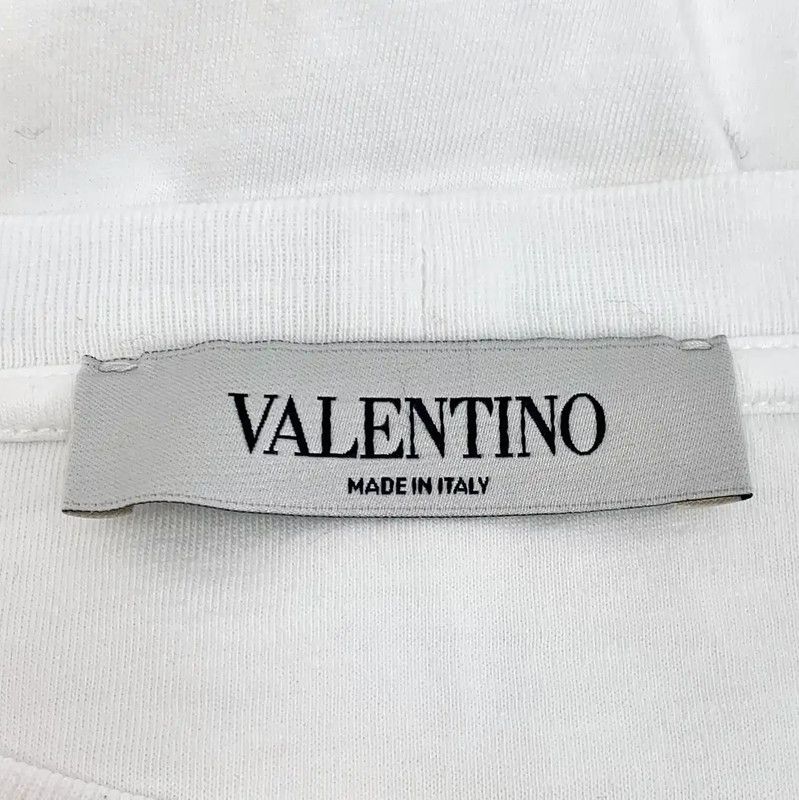 Valentino Valentino Men's White Cotton T-Shirt with Logo 0089 Size US XS / EU 42 / 0 - 6 Thumbnail