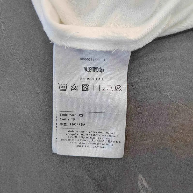 Valentino Valentino White Short Sleeve Cotton T-Shirt 0089 Size US XS / EU 42 / 0 - 6 Thumbnail