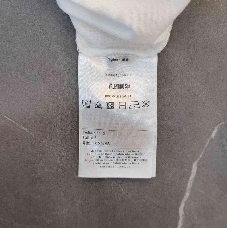 Valentino Valentino White Cotton Short Sleeve T-Shirt 0089 Size US S / EU 44-46 / 1 - 5 Thumbnail