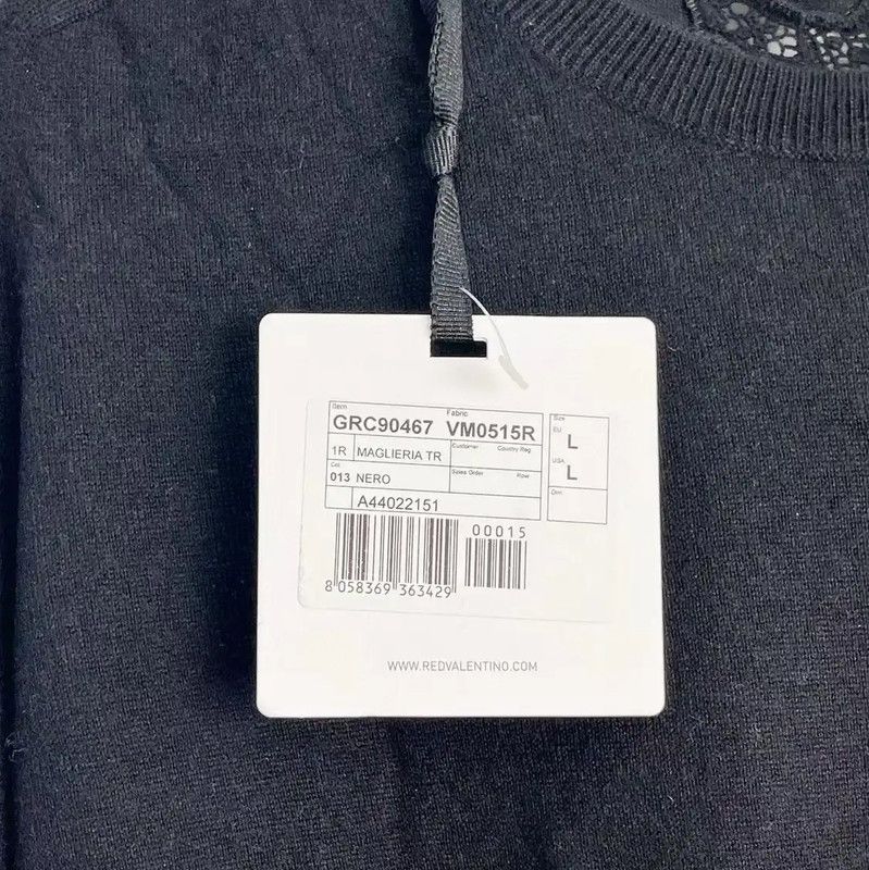 Valentino Valentino Men's Black Pullover Sweater 0089 Size US L / EU 52-54 / 3 - 6 Thumbnail