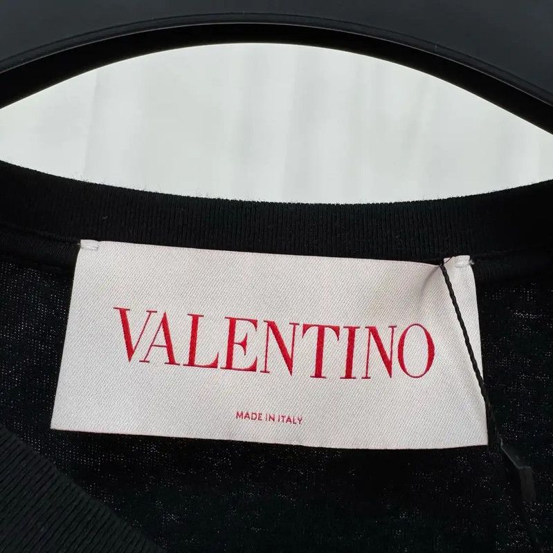 Valentino Valentino Black Logo Print Short Sleeve T-Shirt 0089 Size US XS / EU 42 / 0 - 5 Thumbnail