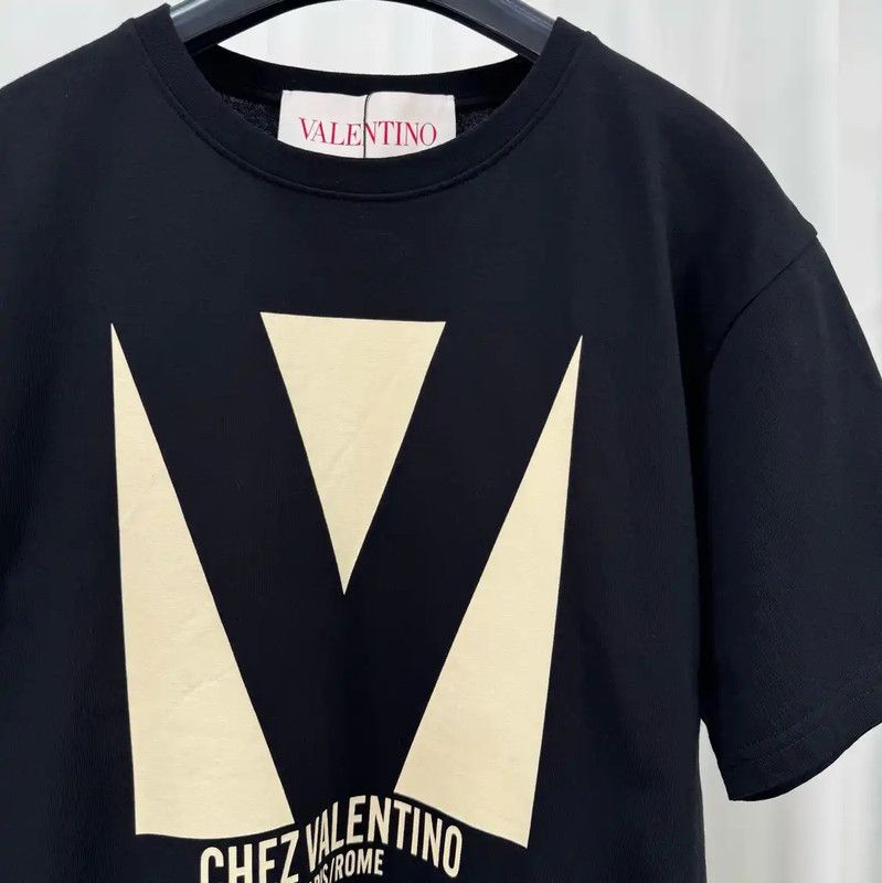 Valentino Valentino Black Logo Print Short Sleeve T-Shirt 0089 Size US XS / EU 42 / 0 - 3 Thumbnail