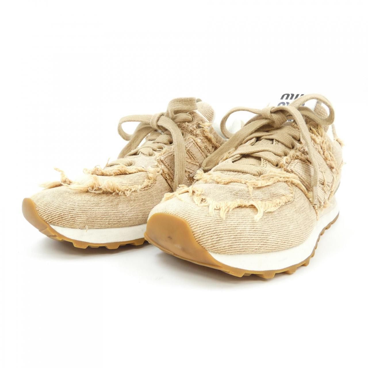 Miu Miu Miu Miu Miu Miu Sneakers Leather Shoes 5E765D DUTY FREE for USA Size ONE SIZE - 3 Thumbnail