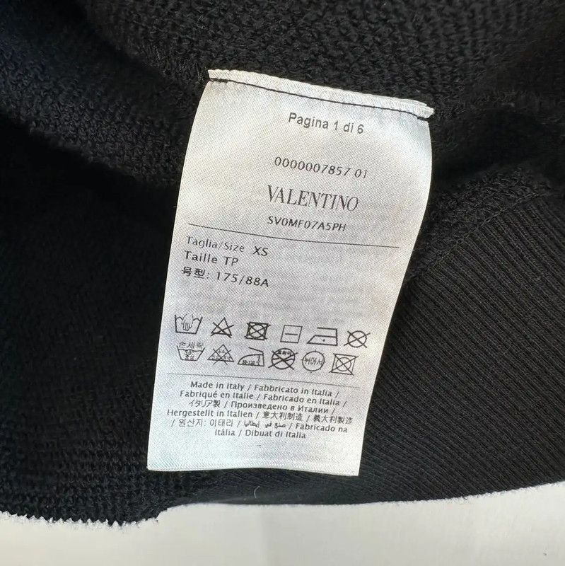 Valentino Valentino Men's Graphic Black Hoodie 0089 Size US XS / EU 42 / 0 - 6 Thumbnail