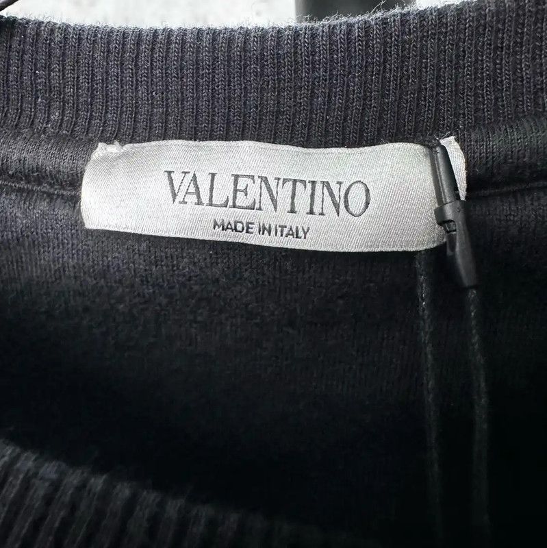 Valentino Valentino Men's Black Cotton Sweatshirt 0089 Size US S / EU 44-46 / 1 - 4 Thumbnail