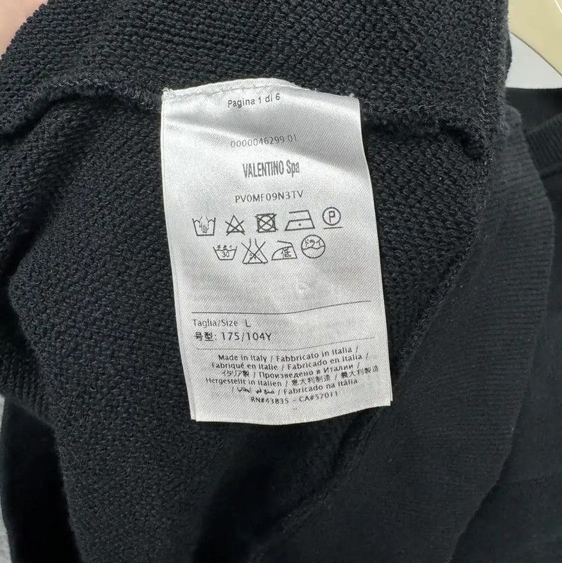 Valentino Valentino Black Long Sleeve Cotton Sweatshirt 0089 Size US L / EU 52-54 / 3 - 5 Thumbnail