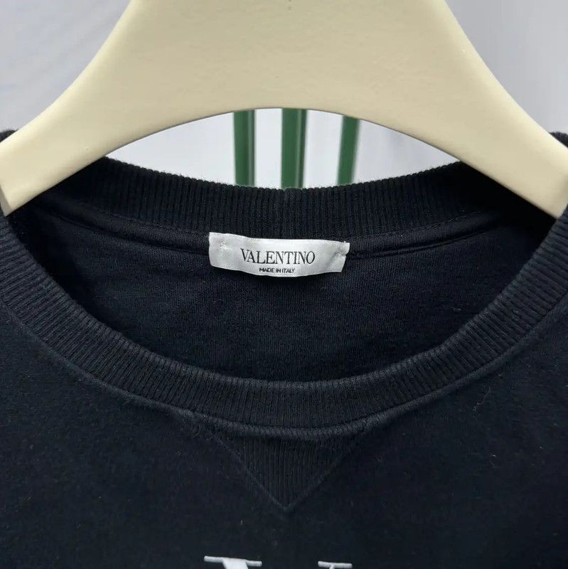 Valentino Valentino Black Long Sleeve Cotton Sweatshirt 0089 Size US L / EU 52-54 / 3 - 3 Thumbnail