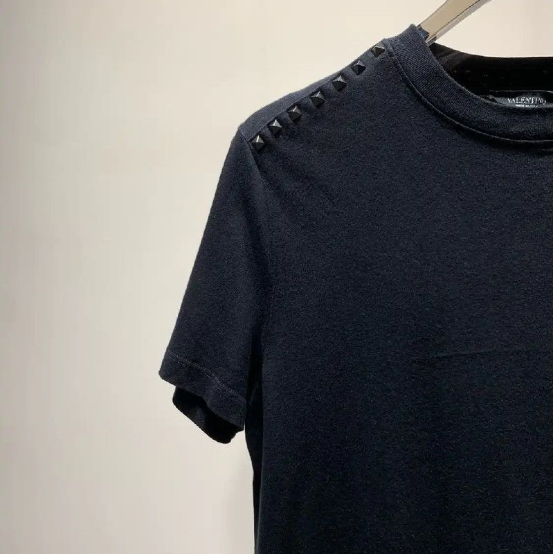 Valentino Valentino Men's Black Cotton T-Shirt 0089 Size US XS / EU 42 / 0 - 5 Thumbnail