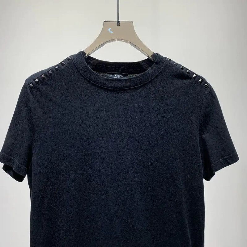 Valentino Valentino Men's Black Cotton T-Shirt 0089 Size US XS / EU 42 / 0 - 3 Thumbnail