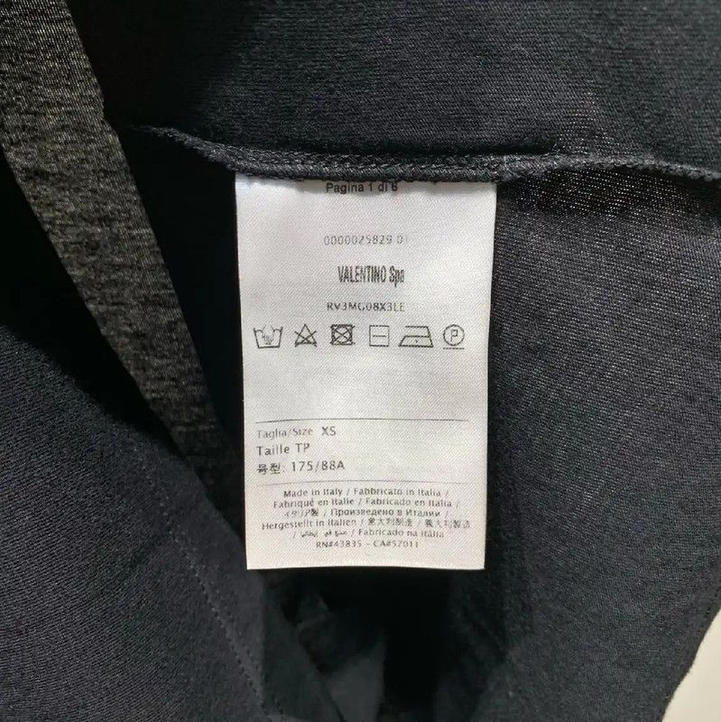 Valentino Valentino Men's Black Cotton T-Shirt 0089 Size US XS / EU 42 / 0 - 8 Thumbnail