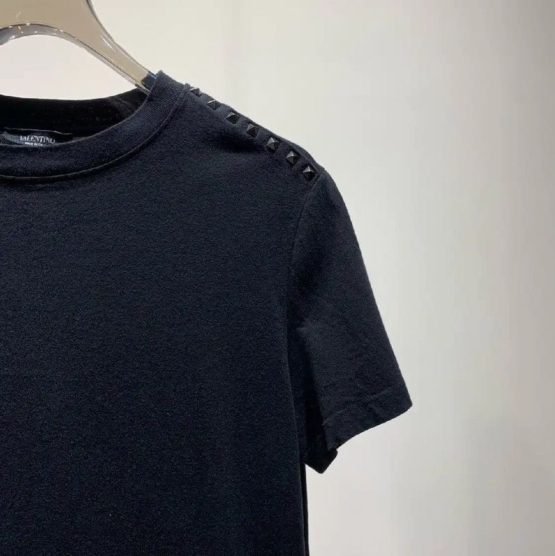 Valentino Valentino Men's Black Cotton T-Shirt 0089 Size US XS / EU 42 / 0 - 6 Thumbnail