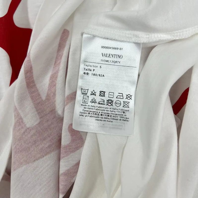 Valentino Valentino Summer White Cotton Printed T-Shirt 0089 Size US S / EU 44-46 / 1 - 7 Thumbnail