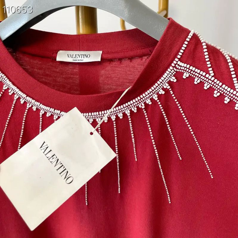Valentino Valentino Multicolor Embroidered Cotton T-Shirt 0089 Size US S / EU 44-46 / 1 - 2 Thumbnail