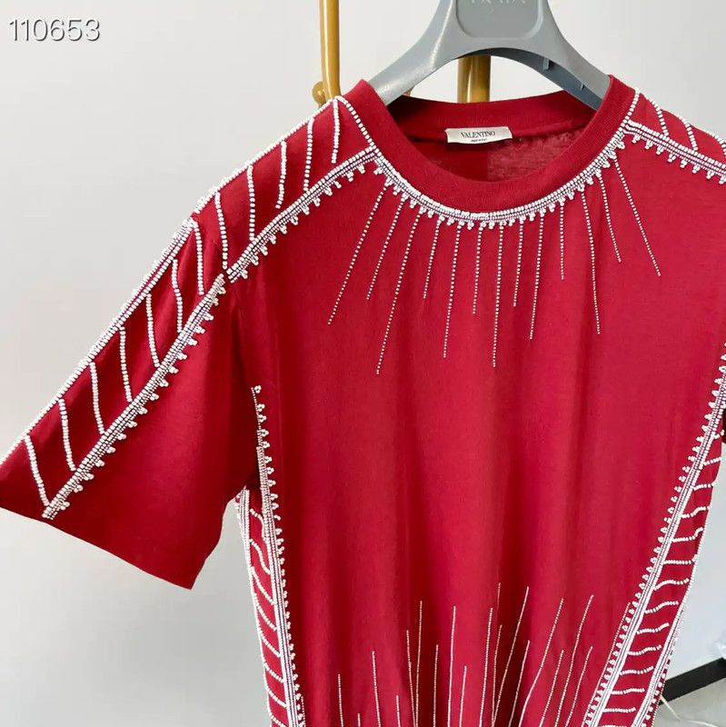 Valentino Valentino Multicolor Embroidered Cotton T-Shirt 0089 Size US S / EU 44-46 / 1 - 3 Thumbnail
