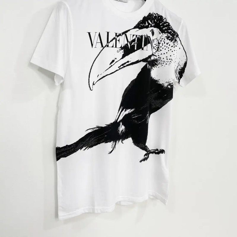 Valentino Valentino Men's Summer White Graphic T-Shirt 0089 Size US M / EU 48-50 / 2 - 4 Thumbnail