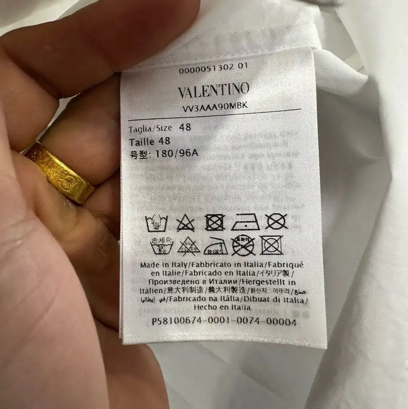 Valentino Valentino Summer White Cotton Short Sleeve Shirt 0089 Size US S / EU 44-46 / 1 - 5 Thumbnail