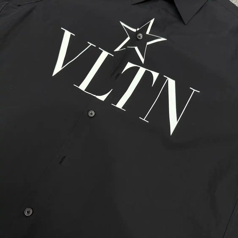 Valentino Valentino Black Cotton Men's Shirt 0089 Size US S / EU 44-46 / 1 - 3 Thumbnail