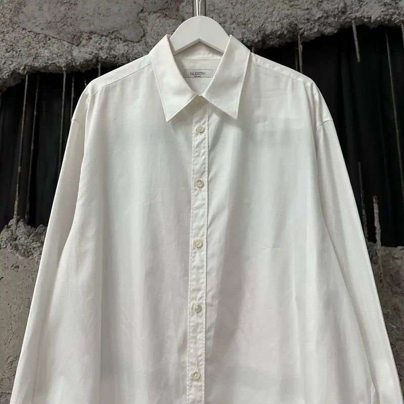 Valentino Valentino Long Sleeve White Cotton Shirt 0089 Size US M / EU 48-50 / 2 - 3 Thumbnail