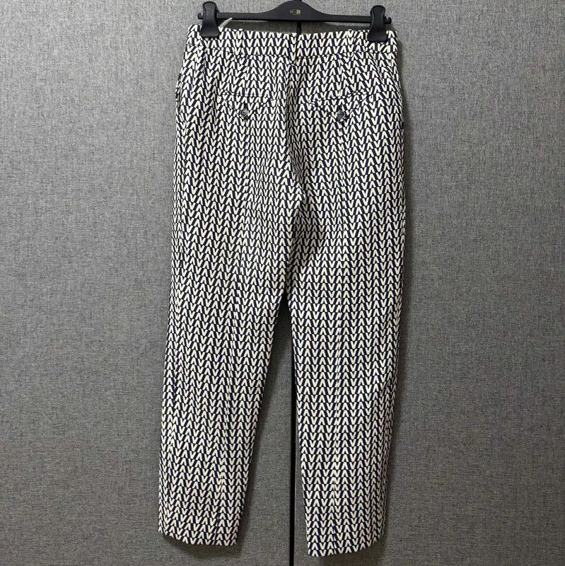 Valentino Valentino Men's Gray Logo Print Casual Pants 0089 Size US 27 - 2 Thumbnail