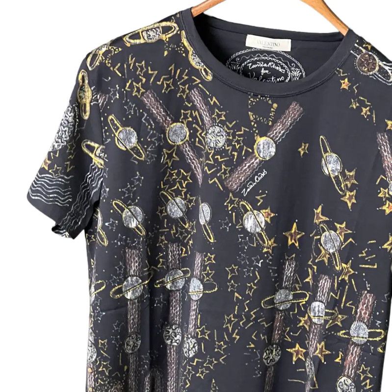 Valentino Valentino Multi-Color Printed Short Sleeve T-Shirt 0089 Size US XS / EU 42 / 0 - 5 Thumbnail