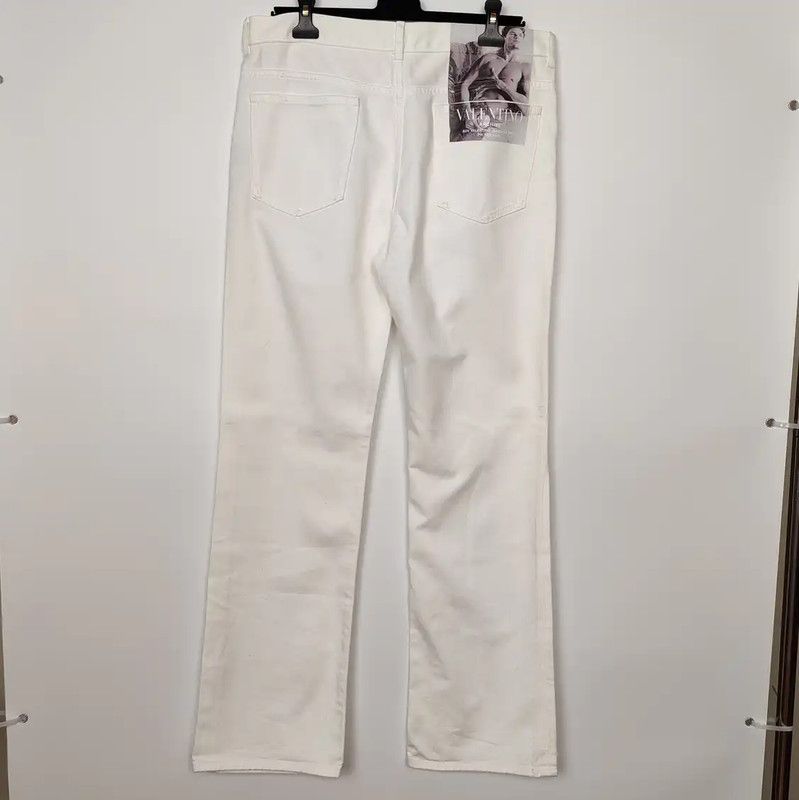 Valentino Valentino White Cotton Casual Pants for Men 0089 Size US 32 / EU 48 - 2 Thumbnail