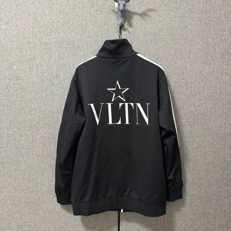 Valentino Valentino Men's Black Embroidered Logo Jacket 0089 Size US M / EU 48-50 / 2 - 2 Thumbnail