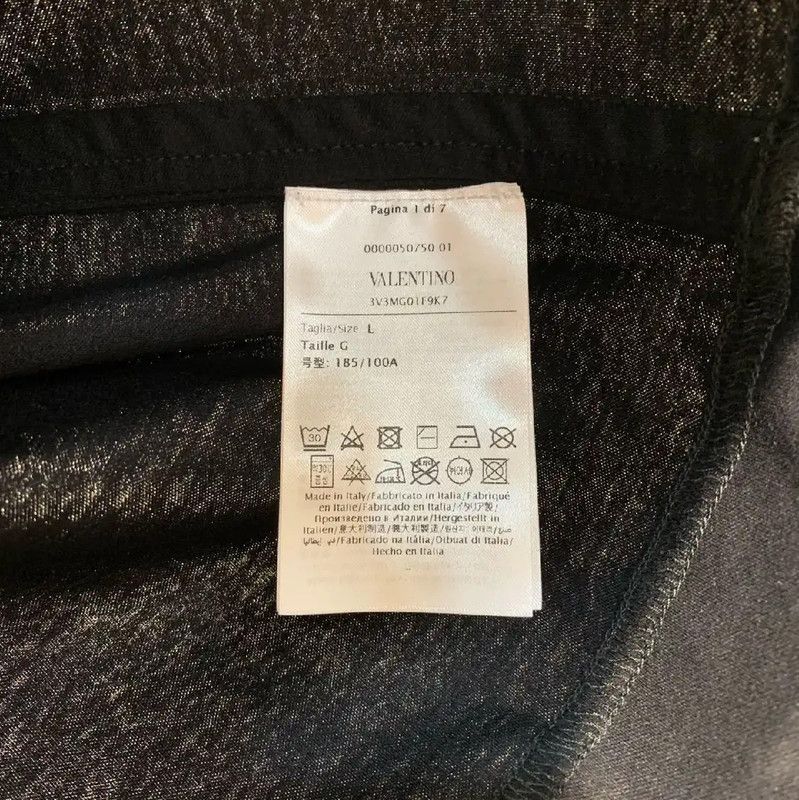 Valentino Valentino Black Cotton Men's T-shirt 0089 Size US L / EU 52-54 / 3 - 6 Thumbnail
